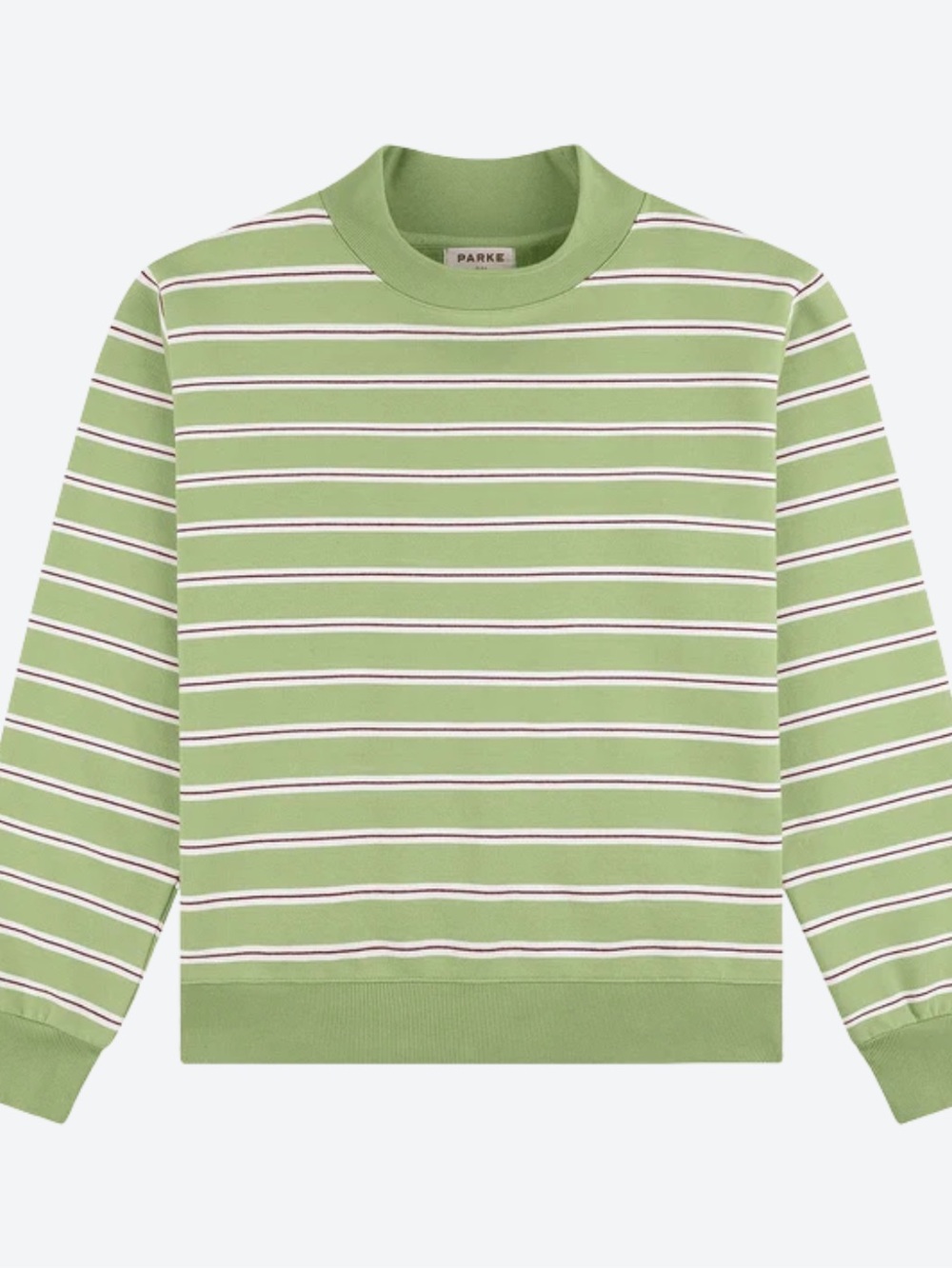 Parke Matcha Striped Crewneck mock neck size S/M